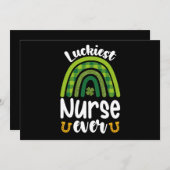 Invitation Luckiest Nurse Ever St Patrick's Day (Devant / Derrière)