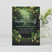 Invitation Lucky anniversaire de enfant party st Patrick invi (Debout devant)