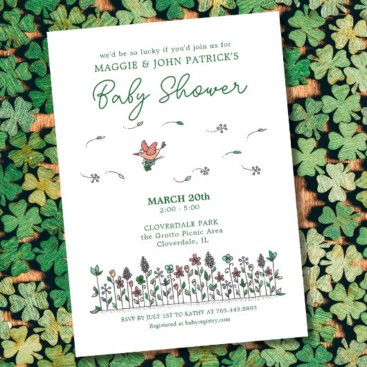 Invitation Lucky Bird Baby shower