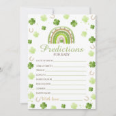 Invitation Lucky Charm Baby Predictions Card (Devant)