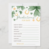 Invitation Lucky Charm Baby Predictions Card (Devant)