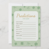 Invitation Lucky Charm Baby Predictions Card (Devant)