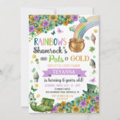 Invitation Lucky Charm Pot or Rainbow Sunflower Anniversaire (Devant)
