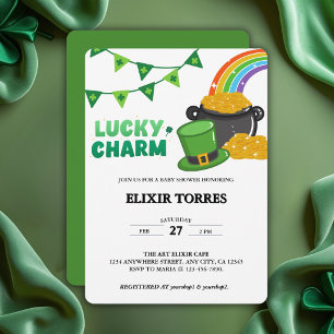 Invitation Lucky Charm Shamrock St. Patrick's Day Baby shower