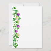 Invitation Lucky Charm Shamrocks et Baby shower de trèfle (Dos)