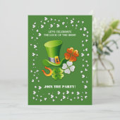 Invitation Lucky Charms St. Patrick's Day Party (Debout devant)