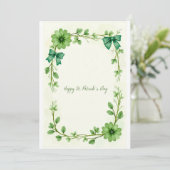 Invitation Lucky Clover Design pour la St. Patrick's Day (Debout devant)