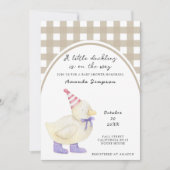 Invitation Lucky Duck Baby shower (Devant)