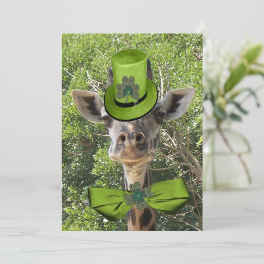 Invitation Lucky Giraffe (Debout devant)