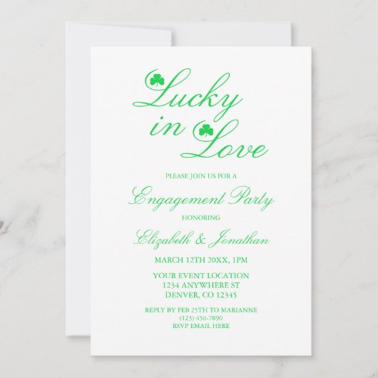 Invitation Lucky In Love (Devant)