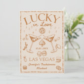Invitation Lucky In Love Bachelorette Week-end (Debout devant)