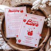 Invitation Lucky In Love Bachelorette Week-end Itinéraire