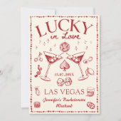 Invitation Lucky In Love Casino Bachelorette Week-end (Devant)