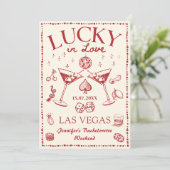 Invitation Lucky In Love Casino Bachelorette Week-end (Debout devant)