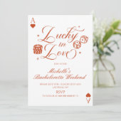Invitation Lucky In Love Casino Bachelorette Weekend Party (Debout devant)