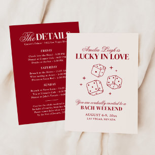 Invitation Lucky In Love Casino Week-end de Fille