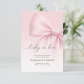 Invitation Lucky in Love Elegant Script Bachelorette Weekend  (Debout devant)