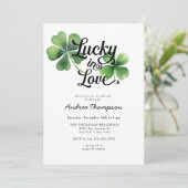 Invitation Lucky in Love | Fête des mariées aquarelle (Debout devant)