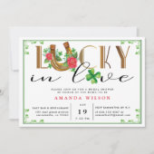 Invitation Lucky In Love Fête des mariées irlandaise (Devant)