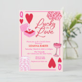 Invitation Lucky in Love, Fête des mariées, Lucky, (Debout devant)