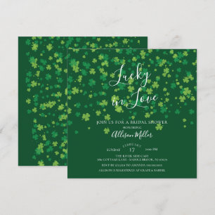 Invitation Lucky in Love Fête des mariées Shamrock