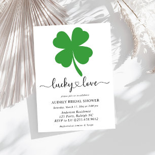 Invitation Lucky in Love Fête des mariées Shamrock vert