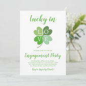 Invitation Lucky In Love Heart Shamrock (Debout devant)