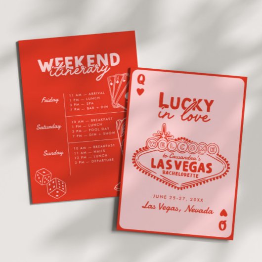 Invitation Lucky in Love Las Vegas Girls' Trip Bachelorette