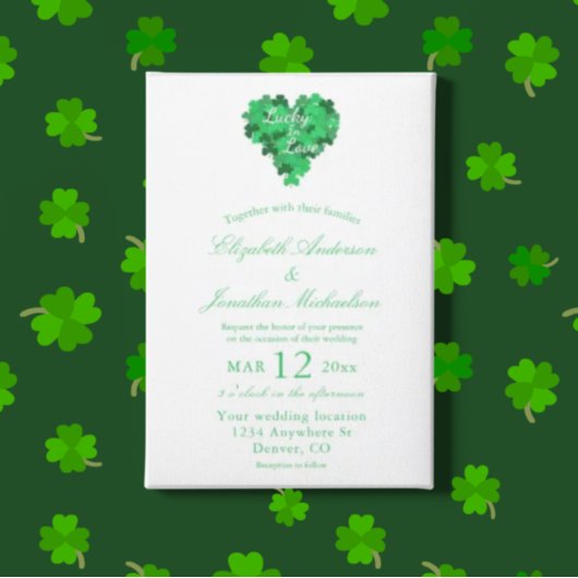 Invitation Lucky In Love Mariage