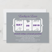 Invitation Lucky in Love Mariage de machine à sous (Devant)