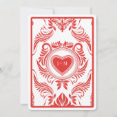 Invitation Lucky in Love Playing Card Las Vegas Mariage (Dos)