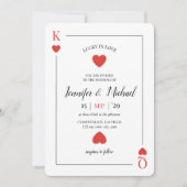 Invitation Lucky in Love Playing Card Las Vegas Mariage (Devant)