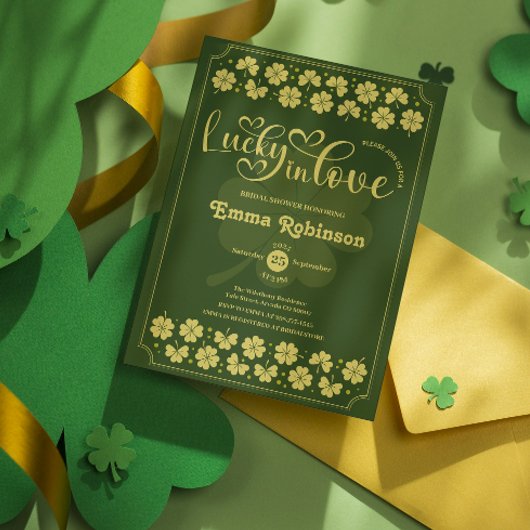 Invitation Lucky in Love  St Patrick's Day Bridal Shower 