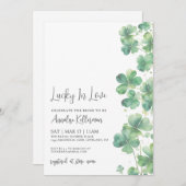 Invitation Lucky In Love St. Patrick's Day Bridal Shower (Devant / Derrière)