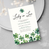 Invitation Lucky in Love St. Patrick's Day Fête des mariées