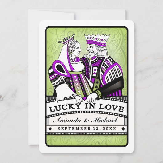 Invitation Lucky in Love Together with Families Mariage (Devant)