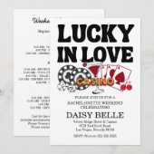 Invitation Lucky In Love Vegas Bachelorette (Devant / Derrière)