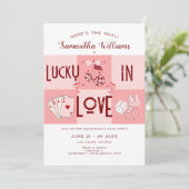 Invitation Lucky In Love Vegas Casino Bachelorette Weekend (Debout devant)