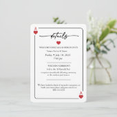 Invitation Lucky in Love Wedding Details Card (Debout devant)