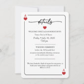 Invitation Lucky in Love Wedding Details Card (Devant)