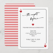 Invitation Lucky in Love Wedding Night Before Card (Devant / Derrière)