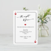 Invitation Lucky in Love Wedding Night Before Card (Debout devant)