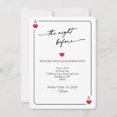 Invitation Lucky in Love Wedding Night Before Card (Devant)