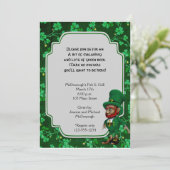 Invitation Lucky Leprechaun sur l'invitation du parti Shamroc (Debout devant)