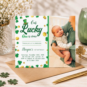 Invitation Lucky Little One – Fête de la Saint-Patrick pour u