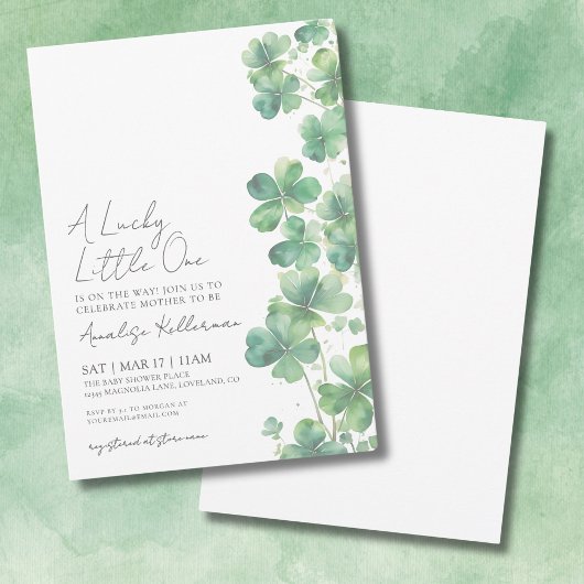 Invitation Lucky Little One St. Patrick's Day Baby shower