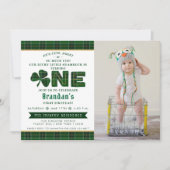 Invitation Lucky Little Shamrock 1er anniversaire Photo (Devant)