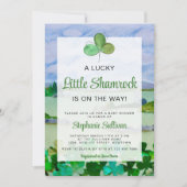 Invitation Lucky Little Shamrock Baby shower (Devant)