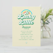 Invitation Lucky Little Shamrock Baby shower (Debout devant)