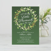 Invitation Lucky Little Shamrock Baby shower (Debout devant)